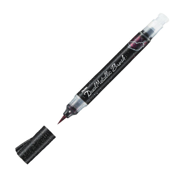 Pentel Dual Metallic Brush Pen SCHWARZ