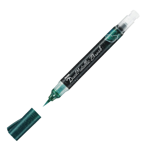 Pentel Dual Metallic Brush Pen GRÜN