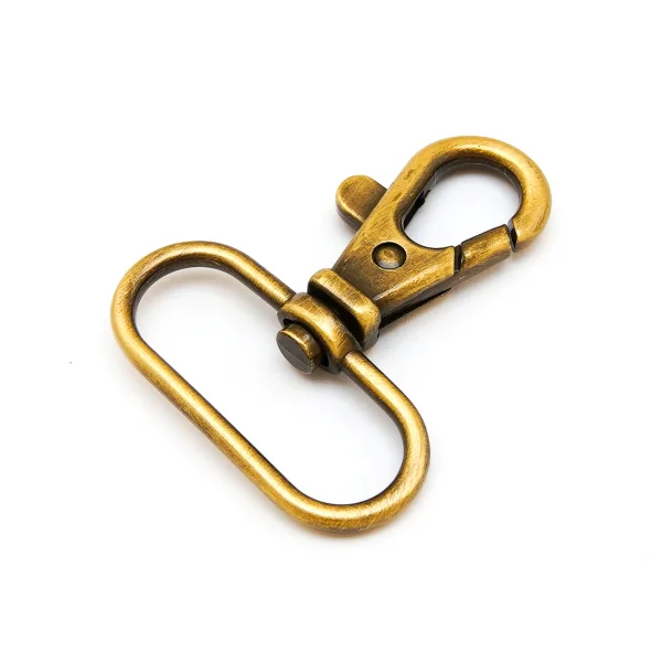 Karabiner für 30 mm Band gebürstetes Gold
