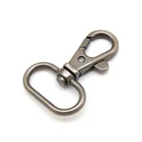 Karabiner für 25 mm Band Altsilber
