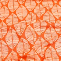 Baumwolle Kushukuru – Blätter Orange