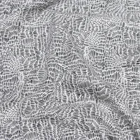 Baumwolle Kushukuru – schwarze Strichli auf weiss