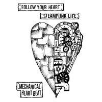 Stamperia Cling Stamp - Mechanical Heart