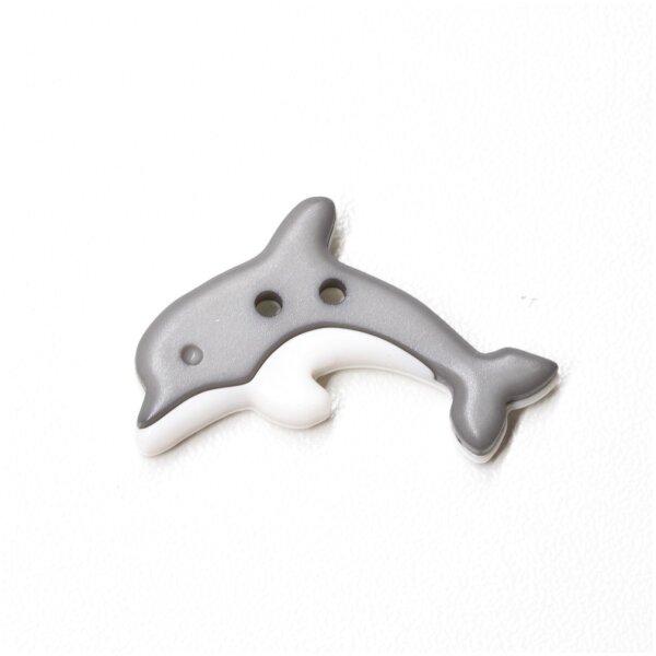 Delfin Knopf Grau