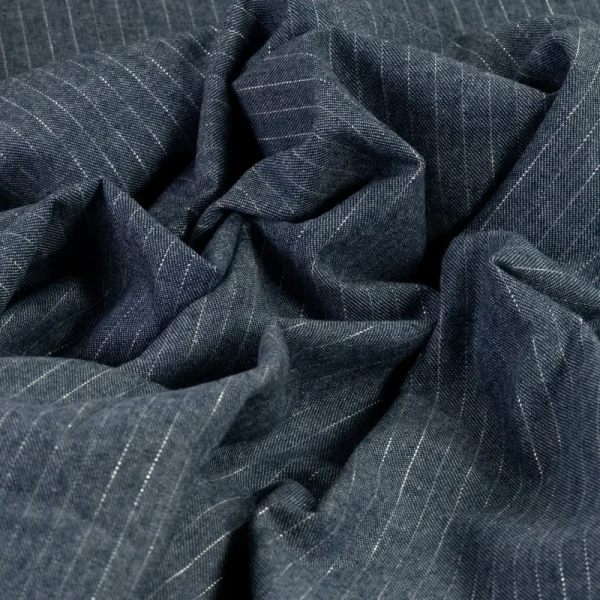 Chambray Jeans mit Silber Lurex