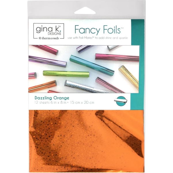 Gina K Designs Fancy Foil 15x20cm - Dazzling Orange Holographic
