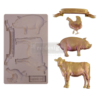 Re-Design D&eacute;cor Mould - Farm Animals 12.5x20.5cm