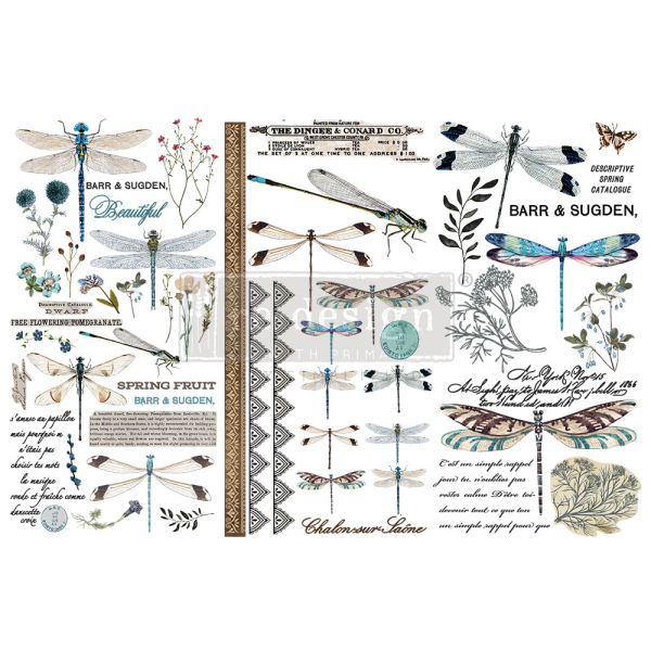 Redesign Décor Transfers Small - Spring Dragonfly