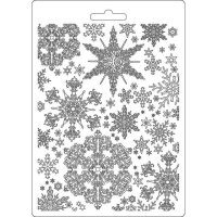 Stamperia Texture Impressions - Snowflakes A5