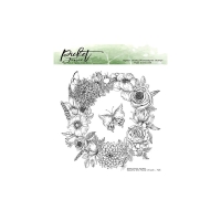 Picket Fence Clear Stamp Beautiful Girls Flower Wreath