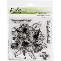 Picket Fence Clear Stamp Tropical Hibiscus Bouquet