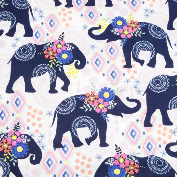 Baumwolle Bungalow Elephants