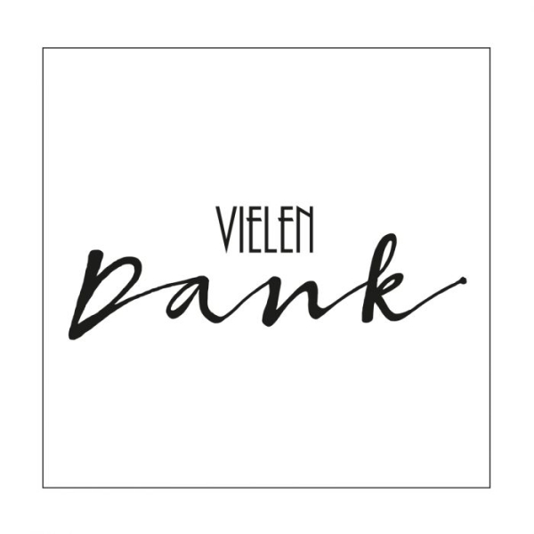 Mundart Stempel Prägeschablone - Vielen Dank