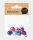 Glöggli 15 mm in Rosa, Lila, Blau 7 Stk