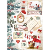 Stamperia Reispapier A4 Classic Christmas Cards