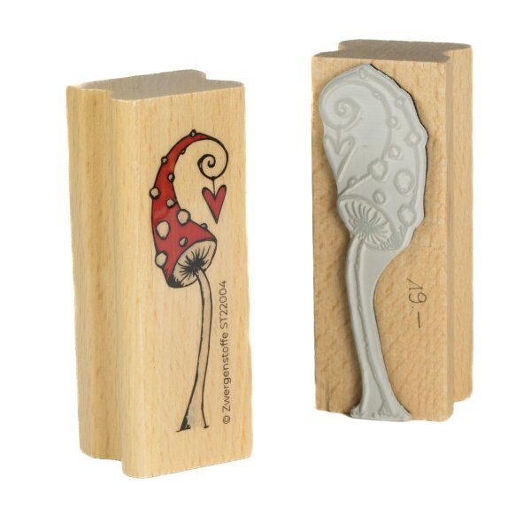 Zwergenstoffe Fliegenpilz Stempel – Fliepi mit Herz und Seele