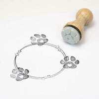 Zwergenstoffe Ministempel 14 mm – Pfötchen mit...
