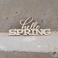 Sperrholz Schriftzug - hello Spring - 9x20 cm