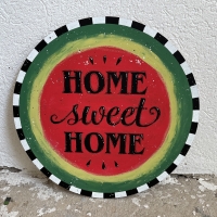 Holzschild rund Home Sweet Home L - 29x29 cm