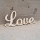 Sperrholz Schriftzug Love - M 4.5x10 cm
