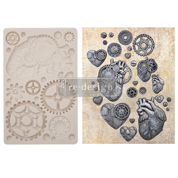 Finnabair Mould 12.5x20.5cm - Steampunk Hearts