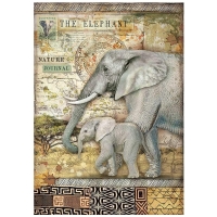 Stamperia Reispapier A4 Savana The Elephant