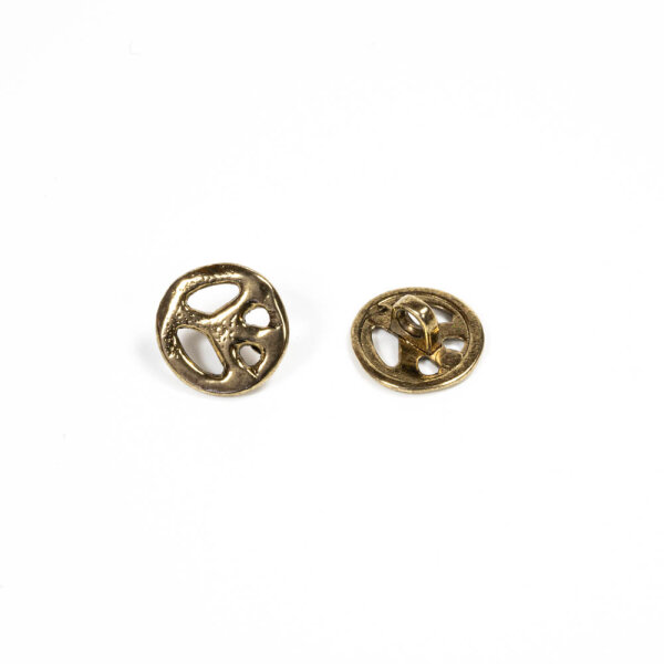 Dekoknopf Vollmetall Knopf PEACE gold 15mm