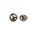 Dekoknopf Vollmetall Knopf PEACE silber 15mm