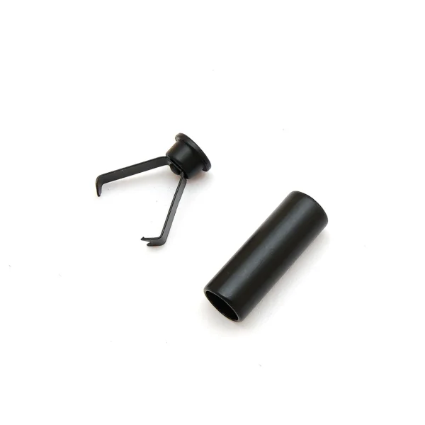 Kordelende Hülse mit Deckel Schwarz Matt