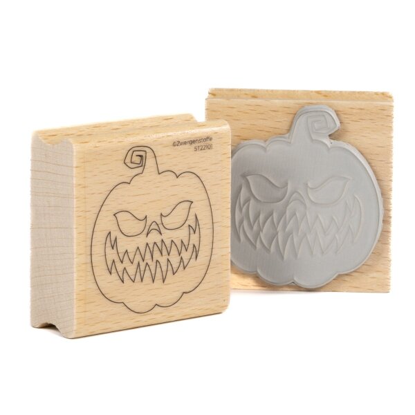 Zwergenstoffe Halloween Stempel Gruselkürbis
