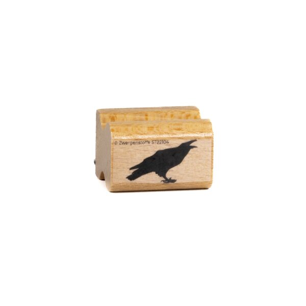 Zwergenstoffe Stempel – krähende Krähe