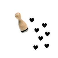 Stempelzwerg Mini Holzstempel Herz gefüllt