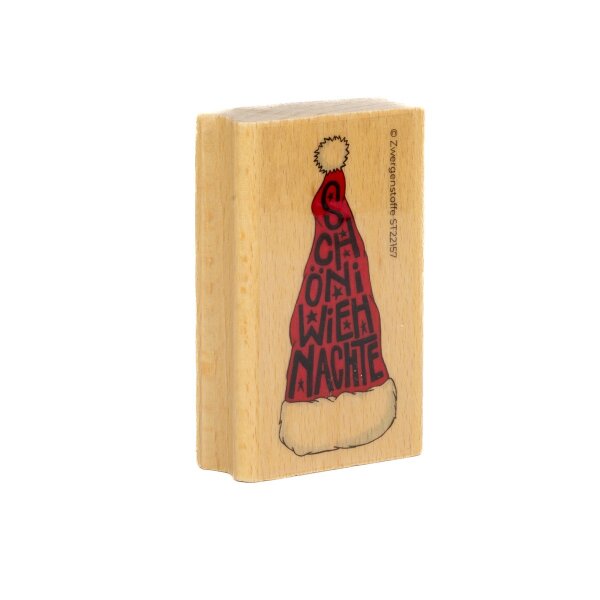 Zwergenstoffe Stempel - Nikolausmütze mit Spruch