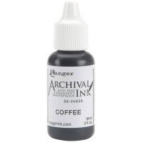Reinker für Stempelkissen Ranger Archival Ink - Coffee