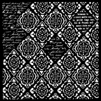 Stamperia Schablone - Rhombus and Writings 30x30 cm