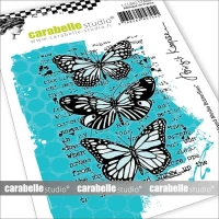 Cling Stamp A7 - Mixed Media Butterrflies by Birgit Koopsen
