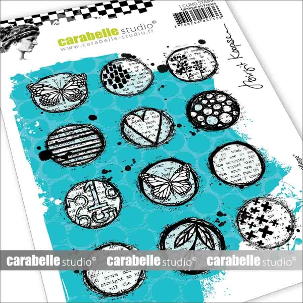 Cling Stamp A6 - Circles collage by Birgit Koopsen