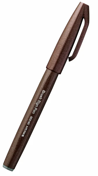 Pentel Brush Sign Pen Pinselstift Dunkelbraun