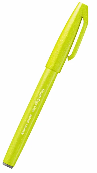 Pentel Brush Sign Pen Pinselstift Limonengrün