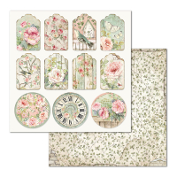Stamperia Design Papier - Tag House of Roses