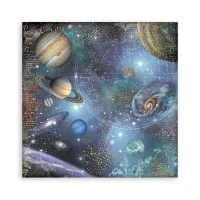 Stamperia Scrapbooking Fabric - Cosmos Infinity