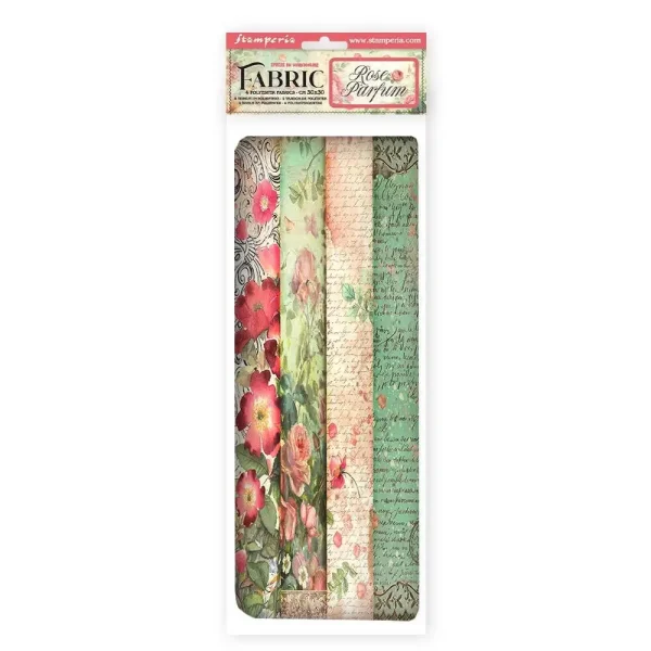 Stamperia Scrapbooking Fabric - Rose Parfum