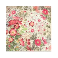Stamperia Scrapbooking Fabric - Rose Parfum