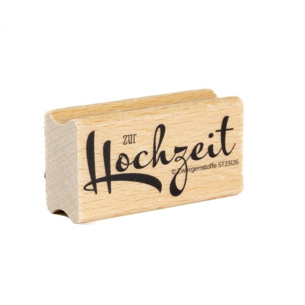 Zwergenstoffe Textstempel «zur Hochzeit»