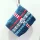 Farbenmix Webband Sterne Rot-Hellblau-Marine