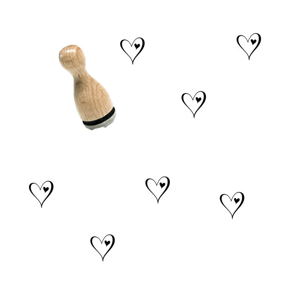 Zwergenstoffe Ministempel 14 mm – Herz in Herz