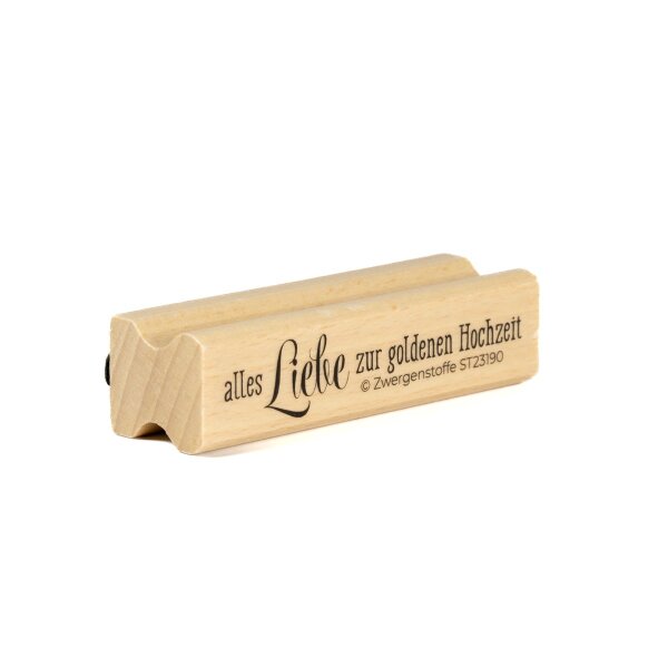 Zwergenstoffe Textstempel – Goldhochzeit