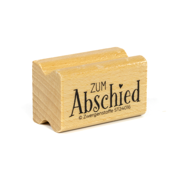 Zwergenstoffe Stempel "zum Abschied"