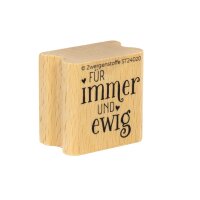 Zwergenstoffe Textstempel «für immer und...