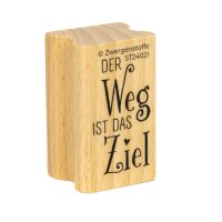 Zwergenstoffe Textstempel «der Weg ist das Ziel»